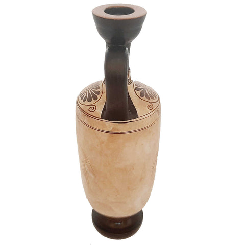 Attic white Lekythos 25cm,Hypnos and Thanatos carrying Sarpedon