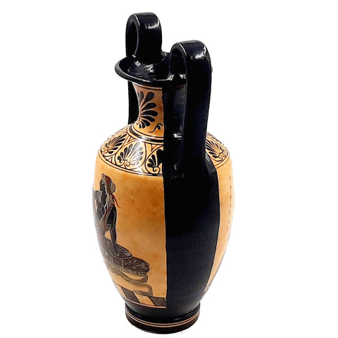 Black Figure Pottery Amphora 30cm,Goddess Aphrodite - ifigeneiaceramics