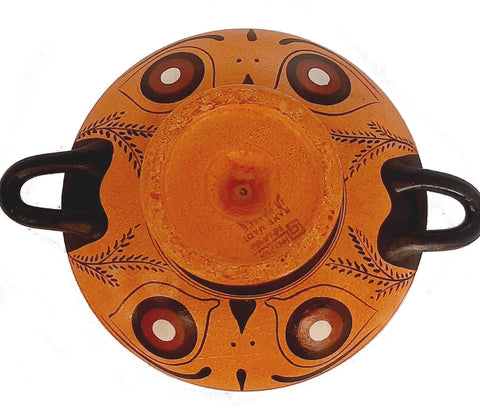 Black figure Pottery Kylix 20cm,Achilles puts on the armour forged by Hephaestus