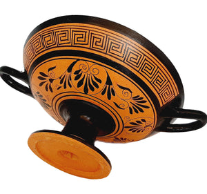 Black figure Pottery, Kylix 20cm shows Goddess Demeter with Triptolemus