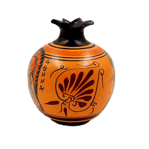 Ceramic Pomegranates 10cm,God Poseidon,Goddess Athena - ifigeneiaceramics
