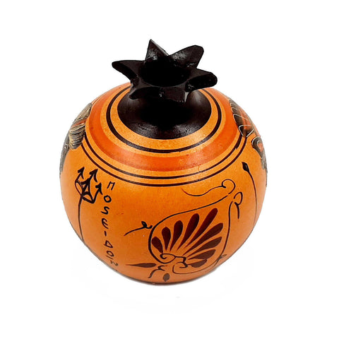 Ceramic Pomegranates 10cm,God Poseidon,Goddess Athena - ifigeneiaceramics