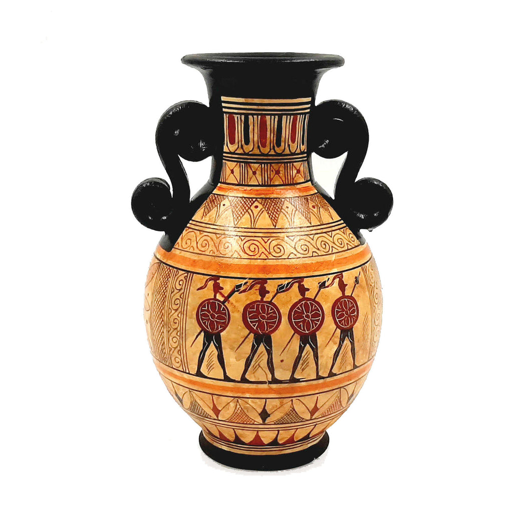 Geometric Amphora 17cm,Greek Pottery Vase - ifigeneiaceramics