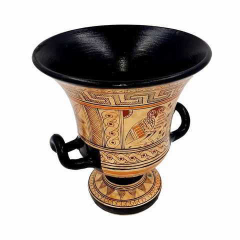 Geometric Krater 16cm,Ancient Greek Pottery - ifigeneiaceramics