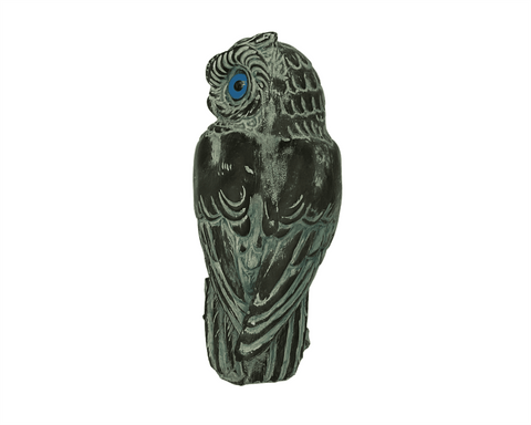 Goddess Athena's Owl Statue with Green Patina ,Plaster Sculpture Cast 16,5cm