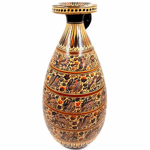 Greek Alabaster 42cm,Corinthian art,Greek Pottery Vase - ifigeneiaceramics