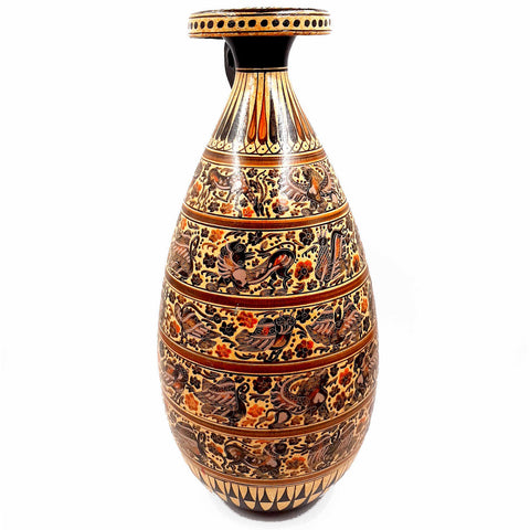 Greek Alabaster 42cm,Corinthian art,Greek Pottery Vase - ifigeneiaceramics