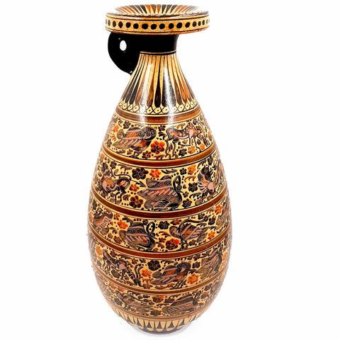 Greek Alabaster 42cm,Corinthian art,Greek Pottery Vase - ifigeneiaceramics