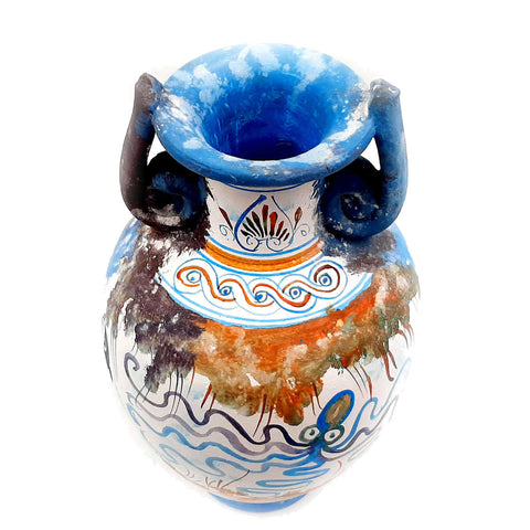 Greek Amphora 22cm ,Cretan art Painting - ifigeneiaceramics