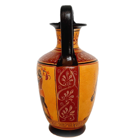 Greek Amphora Vase 25cm,God Dionysus with Maenads - ifigeneiaceramics