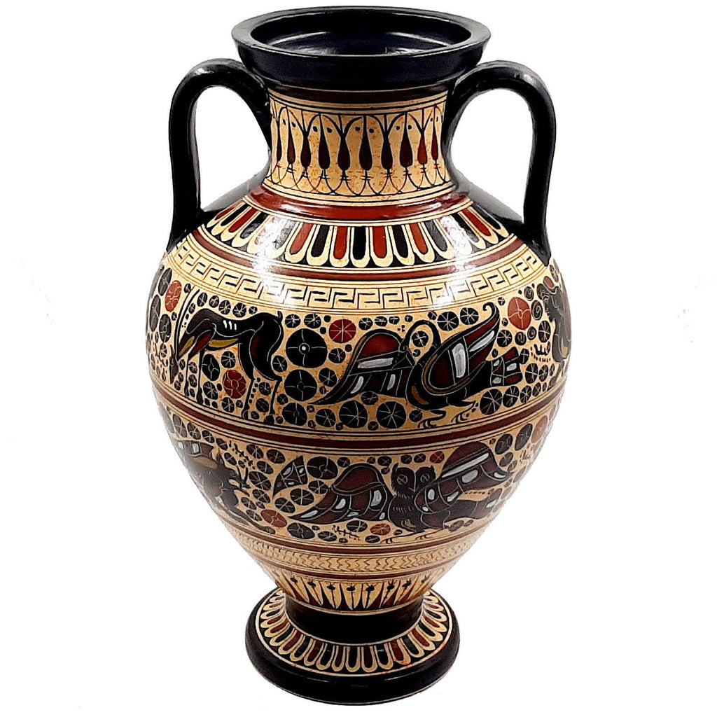 Greek Amphora Vase 36cm,Corinthian Art Pottery - ifigeneiaceramics