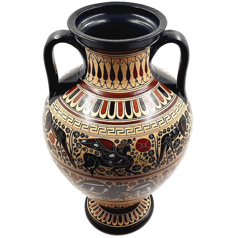 Greek Amphora Vase 36cm,Corinthian Art Pottery - ifigeneiaceramics