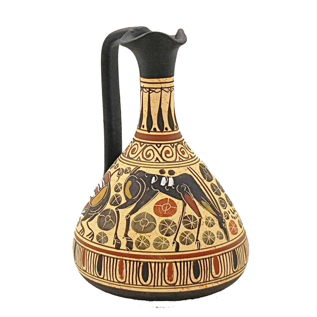 Greek Corinthian art  Pottery Pot ,Lagynos 17cm - ifigeneiaceramics