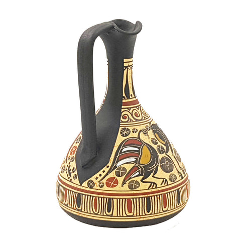 Greek Corinthian art  Pottery Pot ,Lagynos 17cm - ifigeneiaceramics