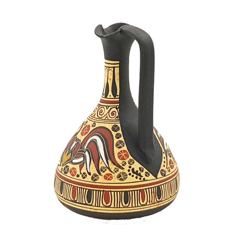 Greek Corinthian art  Pottery Pot ,Lagynos 17cm - ifigeneiaceramics