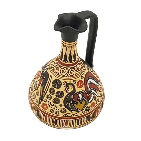 Greek Corinthian art  Pottery Pot ,Lagynos 17cm - ifigeneiaceramics