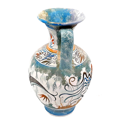 Greek Cretan Amphora 22cm,Minoan Art Pottery - ifigeneiaceramics