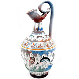 Greek Cretan Jar,Oinochoe 38cm,Minoan Art Pottery - ifigeneiaceramics