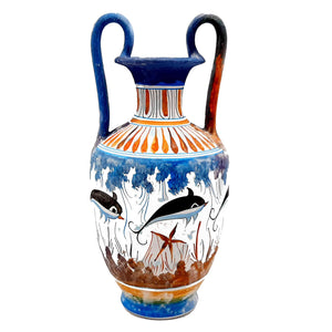 Greek Cretan Vase 25cm,Minoan Art Pottery - ifigeneiaceramics
