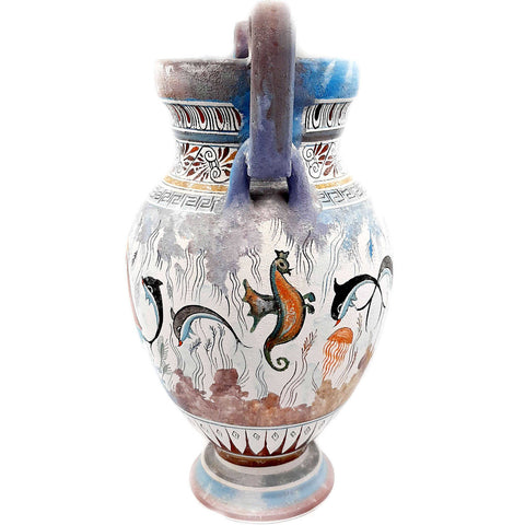 Greek Cretan Volute Krater 40cm,Minoan Art Pottery - ifigeneiaceramics