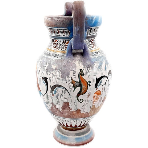 Greek Cretan Volute Krater 40cm,Minoan Art Pottery - ifigeneiaceramics