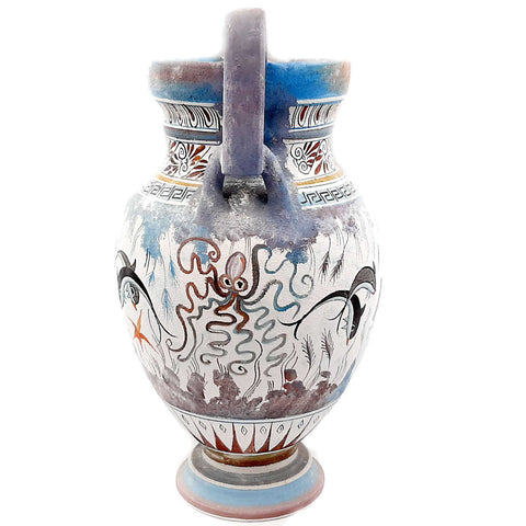 Greek Cretan Volute Krater 40cm,Minoan Art Pottery - ifigeneiaceramics