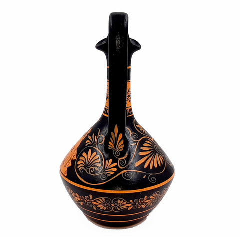 Greek Oinochoe Red figure Pottery Vase 25cm, Nymphs - ifigeneiaceramics
