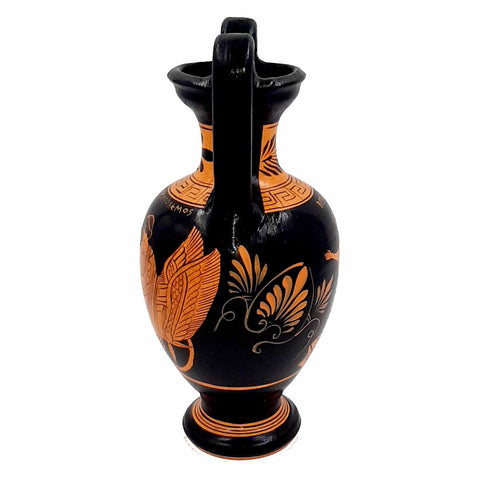 Greek Pottery Amphora 24cm,Red figure Vase,Showing Triptolemus with Goddess Demeter - ifigeneiaceramics