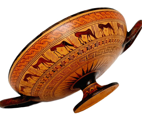 Greek Pottery Kylix 26cm diameter,Geometric Art