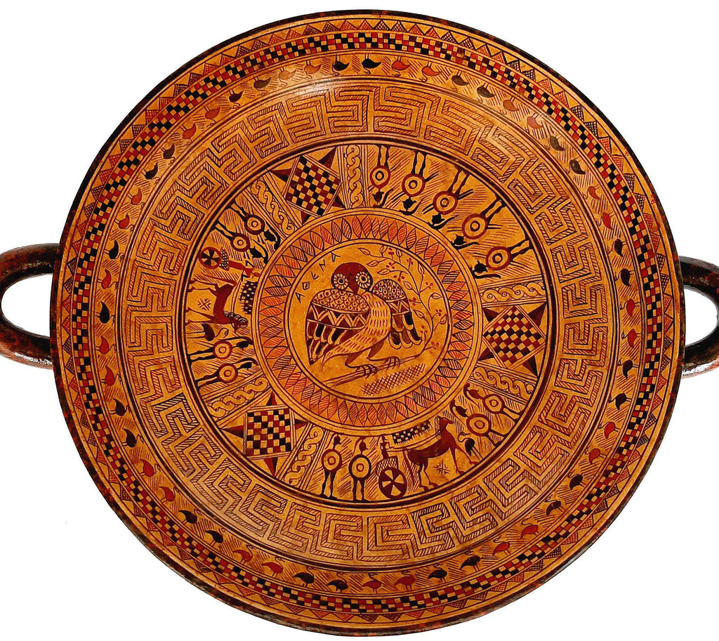 Greek Pottery Kylix 26cm diameter,Geometric Art