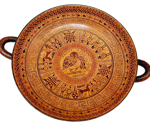 Greek Pottery Kylix 26cm diameter,Geometric Art