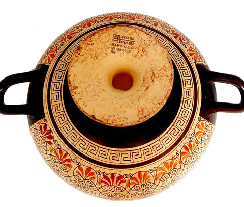 Greek Pottery  Kylix 31cm,God Dionysus with Satyrs - ifigeneiaceramics