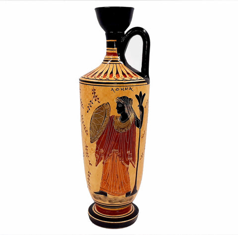 Greek Pottery Vase,Lekythos 35cm,showing Olympian Gods from Greek Mythology - ifigeneiaceramics