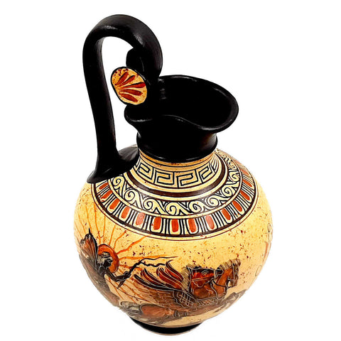 Greek Jar, Rhodian Oinochoe 26cm,Phaethon,God Zeus,Leda,Swan - ifigeneiaceramics