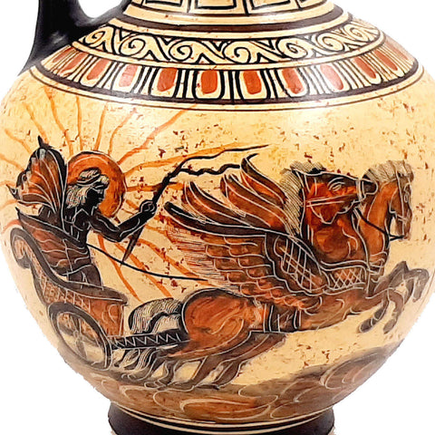 Greek Jar, Rhodian Oinochoe 26cm,Phaethon,God Zeus,Leda,Swan - ifigeneiaceramics