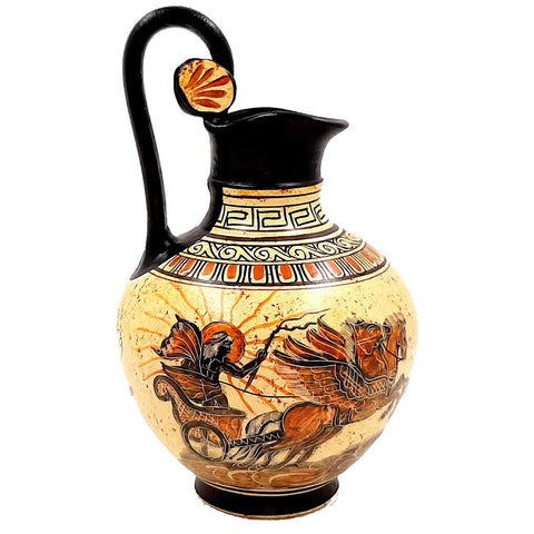 Greek Jar, Rhodian Oinochoe 26cm,Phaethon,God Zeus,Leda,Swan - ifigeneiaceramics