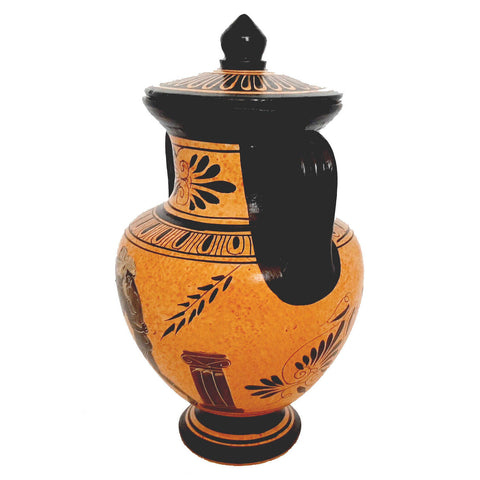 Greek Vase Amphora 19cm,shows  Ancient Olympics themes - ifigeneiaceramics