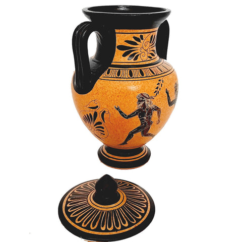 Greek Vase Amphora 19cm,shows  Ancient Olympics themes - ifigeneiaceramics
