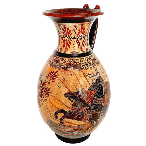 Ancient Greek Vase Jar 36cm,Phaethon and Achilles with Pythia - ifigeneiaceramics