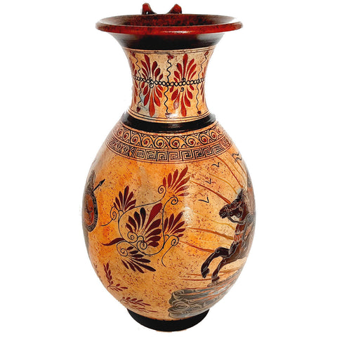 Ancient Greek Vase Jar 36cm,Phaethon and Achilles with Pythia - ifigeneiaceramics