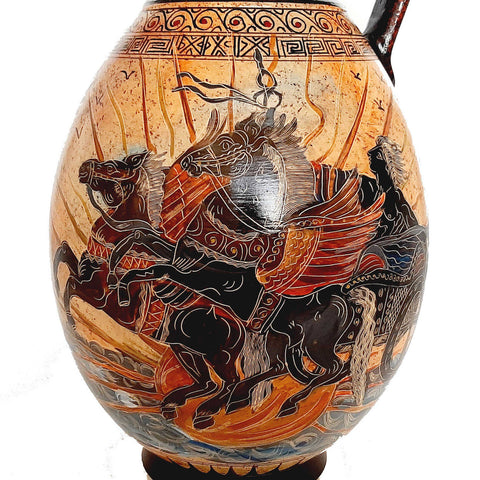 Ancient Greek Vase Jar 36cm,Phaethon and Achilles with Pythia - ifigeneiaceramics