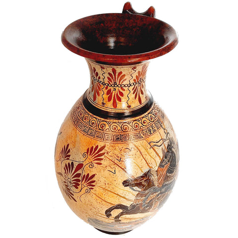Ancient Greek Vase Jar 36cm,Phaethon and Achilles with Pythia - ifigeneiaceramics