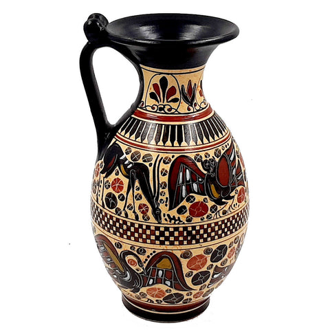Greek Vase Oinochoe 26cm,Corinthian art,Ancient Greek Pottery - ifigeneiaceramics