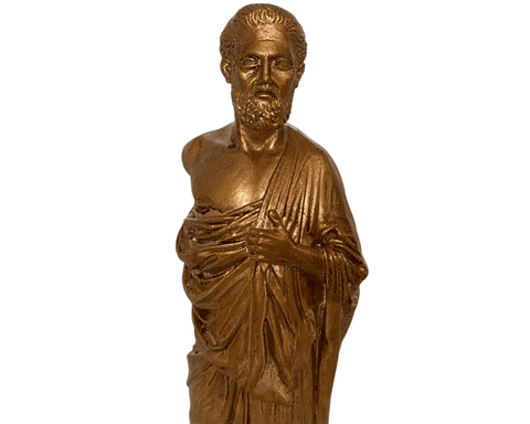 Hippocrates Statue ,The father of Medicine, Bronze Patina, Plaster Sculpture 24,5cm