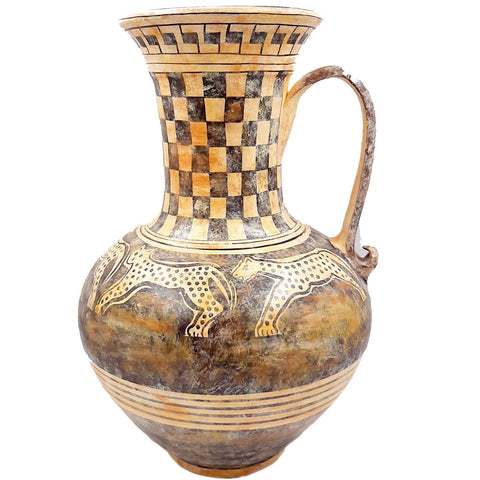 Oinochoe Cretan 36cm,Museum Replicas,Greek Pottery - ifigeneiaceramics