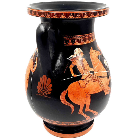 Pelike 31cm,Red figure,Goddess Artemis Hunting,God Apollo ,Nike,God Poseidon,Museum Replicas - ifigeneiaceramics