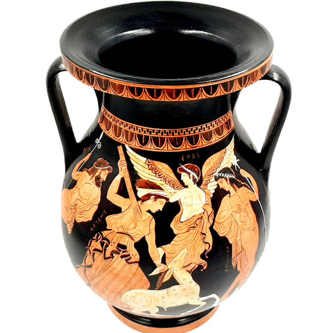 Pelike 31cm,Red figure,Goddess Artemis Hunting,God Apollo ,Nike,God Poseidon,Museum Replicas - ifigeneiaceramics
