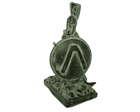 Plaster Sculpture 17cm,Statue of Leonidas,the King of Sparta, with his spear