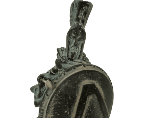 Plaster Sculpture 17cm,Statue of Leonidas,the King of Sparta, with his spear