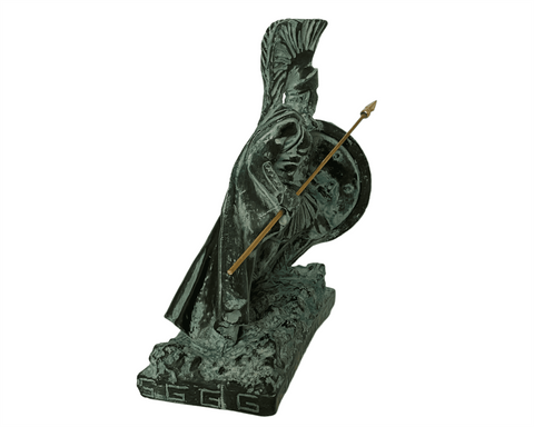 Plaster Sculpture 20cm,Statue of Leonidas,the King of Sparta, with his spear